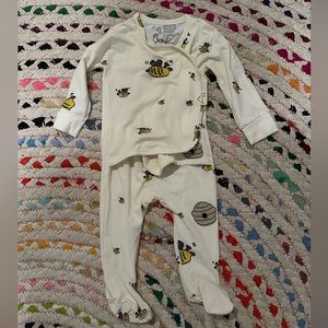 NWOT Bonsie Skin to Skin baby bamboo footie 3-6 month